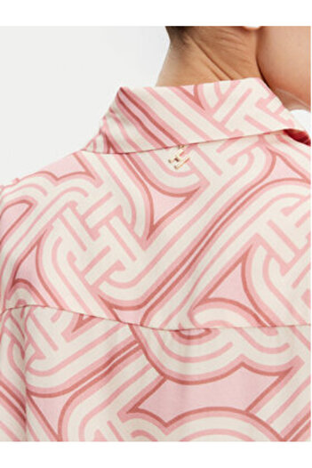 Silvian Heach Women's Shirt GPP25414CA Ecru, Pink