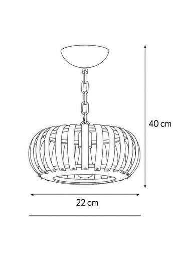 İstanbul Avize Venüs Gold 22 Cm Kristal Taşlı Avize