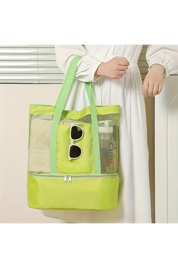 GlassySKY Lightweight Foldable Beach Bag with Cooler Compartment, Gym, Picnic, Outdoor Activity, Vacation Bag