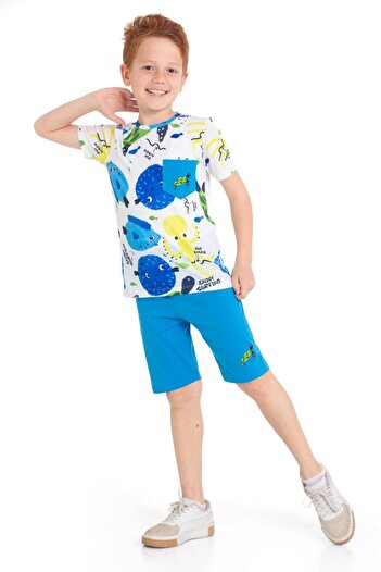 CiciTime Çocuk Modası Set casual Capri pentru băieți cu pantaloni scurți de vară