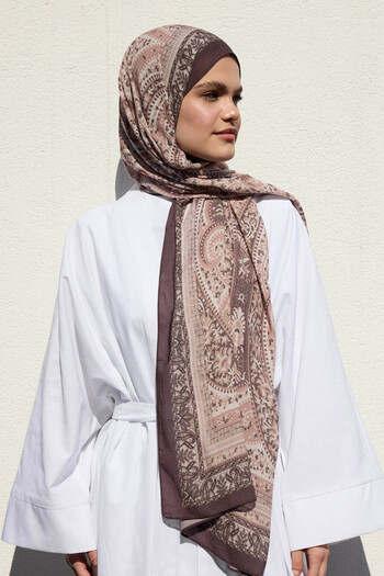 Qef Élégant Été Shawl Delux - Eva Doux Café