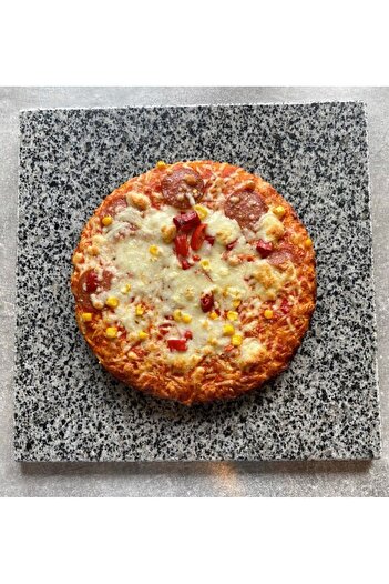 zola Granite pizza stone and bamboo spatula set, uniform baking, 38x36x2cm/35x29x0.9 cm