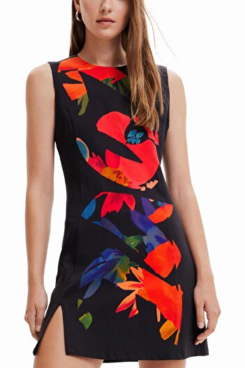 Desigual SLIM SHORT FLORAL DRESS