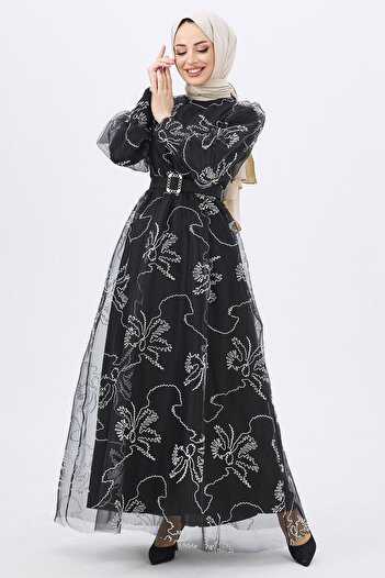 TOFİSA Evening Dress Black - 11174