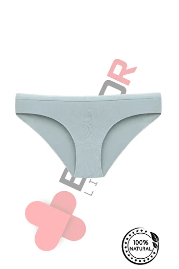 BEGBOR LİNGERİE Solid Textured High Waist Women's Slip Panties – Soft Cotton Comfort