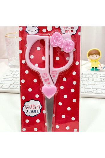 Choice1 Pink Sanrio Cute Cartoon Stationery Scissors Hello Kitty Kawaii DIY Scrapbook Cutting Paper Scissors