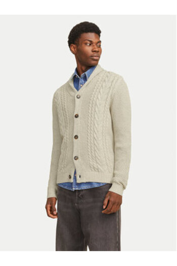 Jack & Jones jack jones Mens Cardigan 12258484 Ecru