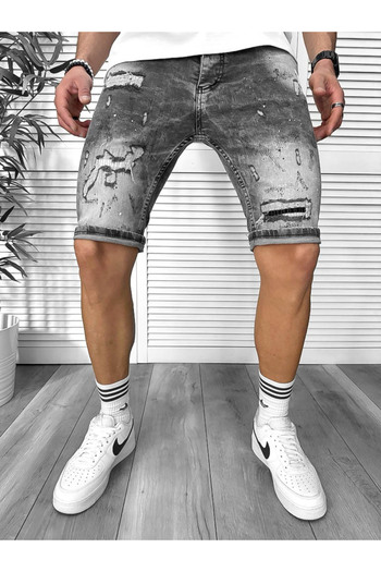 dehaine Men's slim fit faded jeans, 5719, Grey