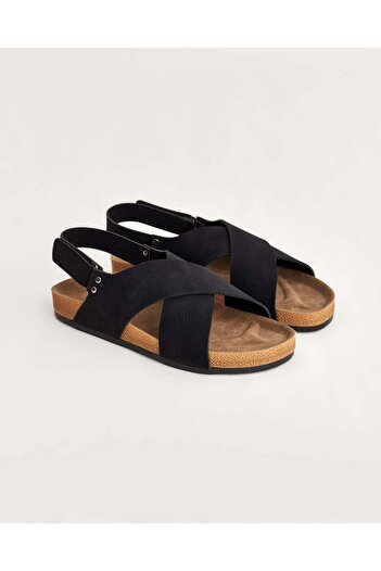 Chirpy Men's Side Banded Cross Suede Summer Sandals