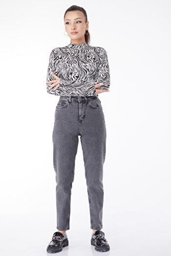 TOFİSA Mom Jeans Gray - 24060