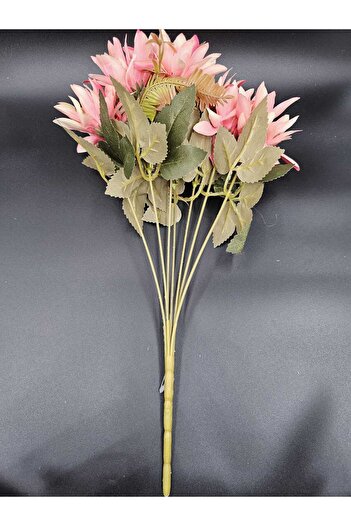 YASİMA Nilüfer Çiçeği Aranjmanlı Mercan Rengi Çançiçeği 40 cm SAKSI VAZO DEKOR ARANJMAN SÜS