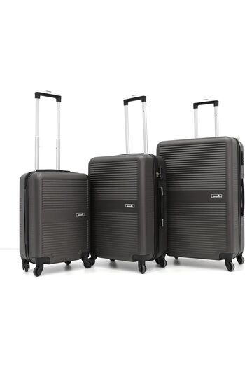 MELIFE 3-piece Hardside Luggage Set, Sizes L 28, M 24, S 20-grey