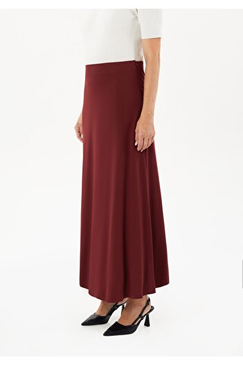 G-Line Claret RedMaxiSkirt - A-line, Zippered and Lined Classic
