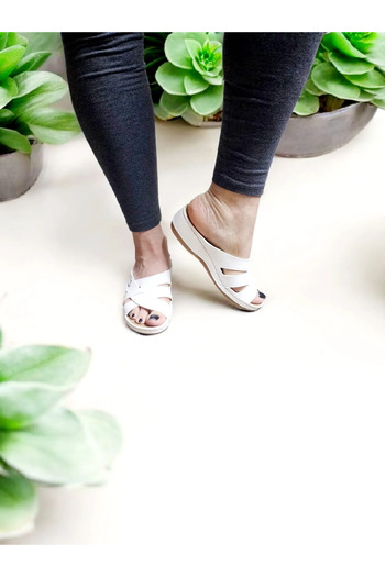GEZER Heel Spur Reinforced Silicone Comfortable Home and Outdoor Slippers