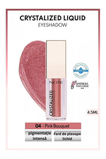 NOTE Note Cosmetics Crystalized Metallic Liquid Eyeshadow - 04 Pink Bouquet
