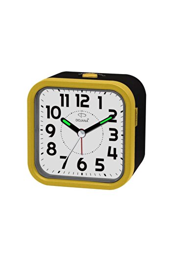 dojana Table analog alarm black gold white snooze Light