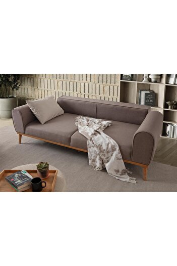 EDSY HOME Rebull 3'lü Koltuk Kahverengi