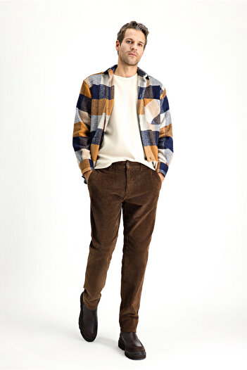 Kiğılı Regular Fit Cotton Velvet Trousers