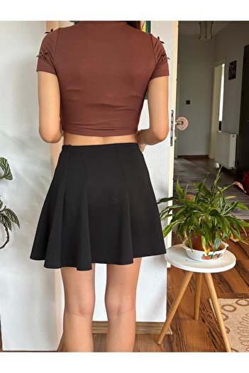 Noa Noa Modal Fabric Short Sleeve Crop Bow T-Shirt
