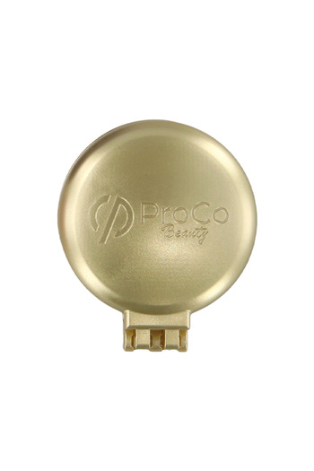PROCO Beauty Macaron Metallic - Three-Dimensional 3D Flexible Mirrored Bag Size Hair Brush - Compact Detangler