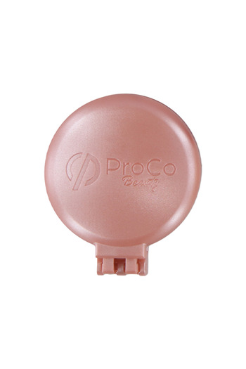 PROCO Beauty Macaron Metallic - Three-Dimensional 3D Flexible Mirrored Bag Size Hair Brush - Compact Detangler