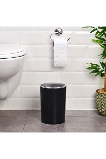 ASPARTAM Lenox Trash Can - Black - 6 Lt