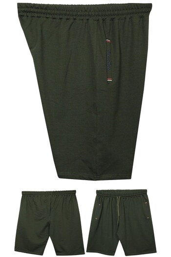 marufshop Large Size 110 - Suitable for 155 Kilos Lycra Combed Cotton Men's Shorts with Embroidered Detailed Fitted Pockets