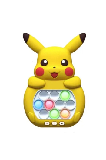 OEM Joc interactiv Pop-It Consola, antistres, cu sunete si lumini, forma Pikachu
