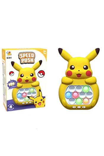 OEM Joc interactiv Pop-It Consola, antistres, cu sunete si lumini, forma Pikachu