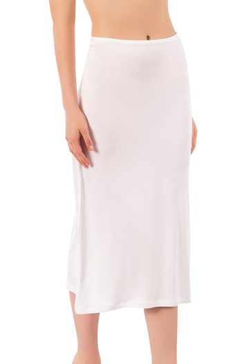 LİRONA 16975 Women's Viscose Below Knee Long Skirt Lining Underskirt Petticoat
