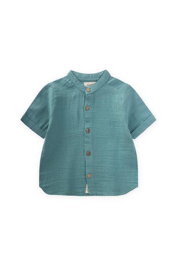 Cigit Muslin Shirt 2-10 Years Turquoise