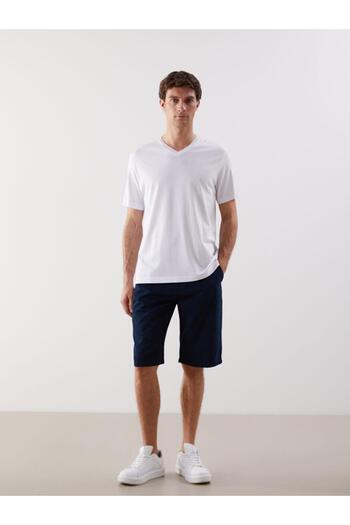 LC Waikiki Ανδρικό T-Shirt LCW με λαιμόκοψη V χτενισμένο βαμβακερό