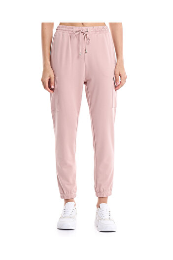 R&B Solid Jogger Pants with Drawstring Waist