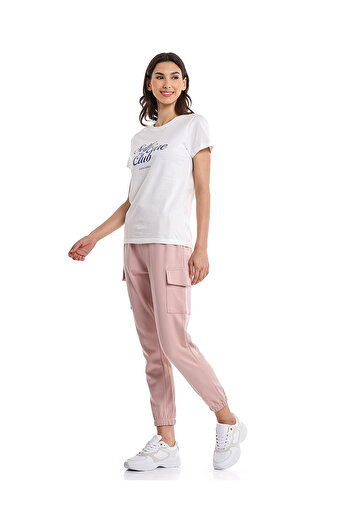 R&B Solid Jogger Pants with Drawstring Waist