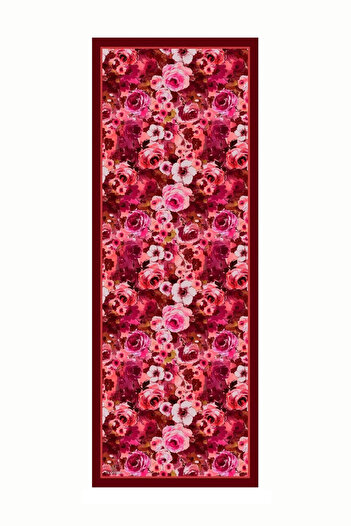 Mooncorn Burgundy Vensel Pattern Cotton Shawl