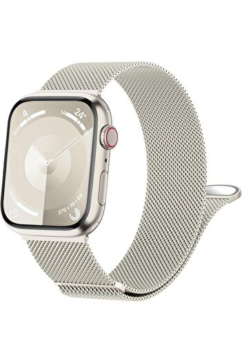 UnDePlus Mobaxaksesuar Apple Watch 42/44/45/46/49mm Kordon Milano Loop Metal Kordon 2/3/4/5/6/se/7/8/9/10/ult