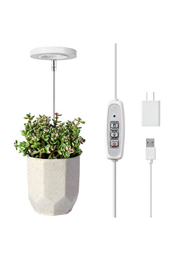 HASEPE Lampă de creștere a plantelor, spectru complet, înălțime reglabilă, temporizator automat, intensitate luminoasă reglabilă