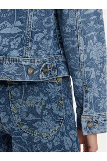 Lee Jachetă din denim pentru femei 112349588 albastră