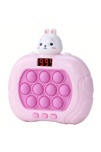 OEM Pop-It Console interactive game, anti-stress, with sounds and lights, display and 999 levels, Bunny shape