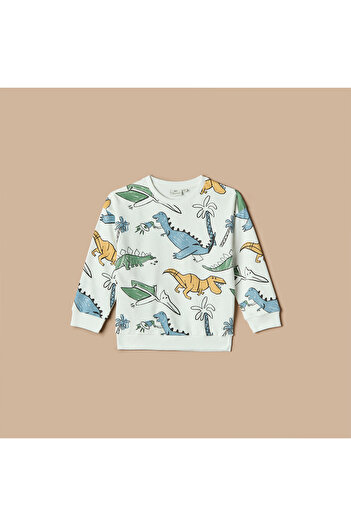 Juniors Dinosaur Print Sweatshirt