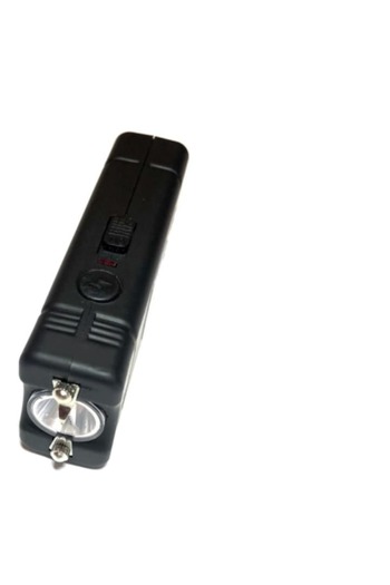 OEM Mini taser TW-801 with flashlight for self-defense, black, plastic, range 1m
