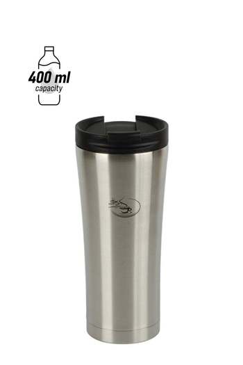 basara Basra Stainless Steel Thermal Coffee Mug Silver 400ml