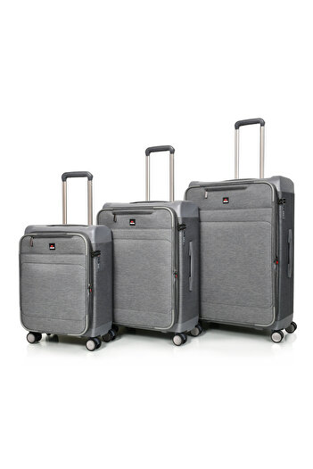 MORANO Murano 3-Piece Fabric and Polycarbonate Luggage Set, 28/24/20 Inch