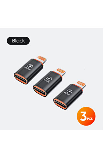 Choice 3Pcs Black 1-4Pcs PD20W USB Type C To Lightning charge Adapter for iOS Lightning Male to Type C Fema