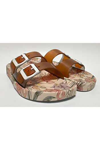 GEZER Non-Slip Anatomic Sole Mustard Double Banded Unbuckled Unisex Home Street Guest and Wet Floor Slippers