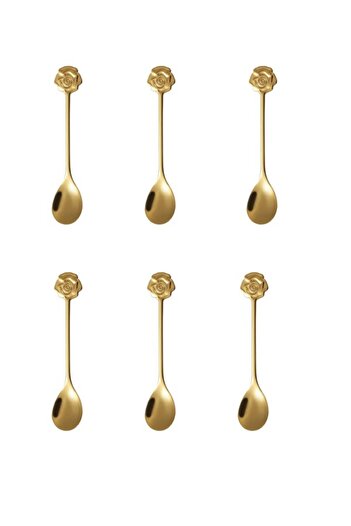 morponi 6-Piece Golden Bloom Series 6-Piece Teaspoon Rose Model