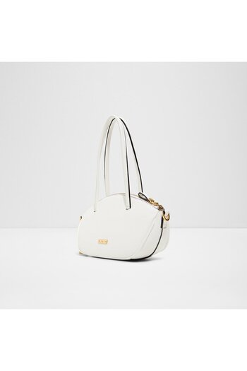 Aldo Elysande - Women's Faux Leather White Top Zipper Medium Shoulder Bag