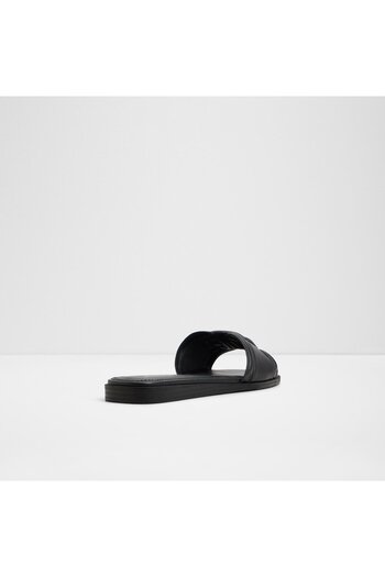 Aldo Liaudin - Women's Faux Leather Black Flat Slippers