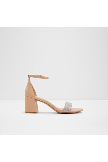 Aldo Prıstine-Genuine Leather Beige Women's Heeled Sandals