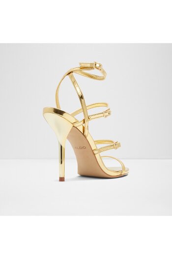 Aldo Ulba - Gold Women's Evening Dress Heeled Sandals